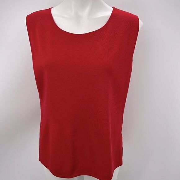 Misook large red sleeveless acrylic tank - Picture 1 of 3